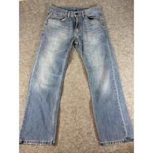 Levis 505 Jeans Mens 34x30 Blue Denim Straight Leg Regular Fit Grunge Streetwear